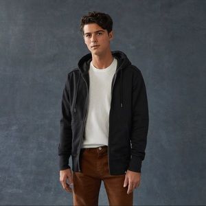 American Giant Poolside Full Zip Hoodie in Super Black